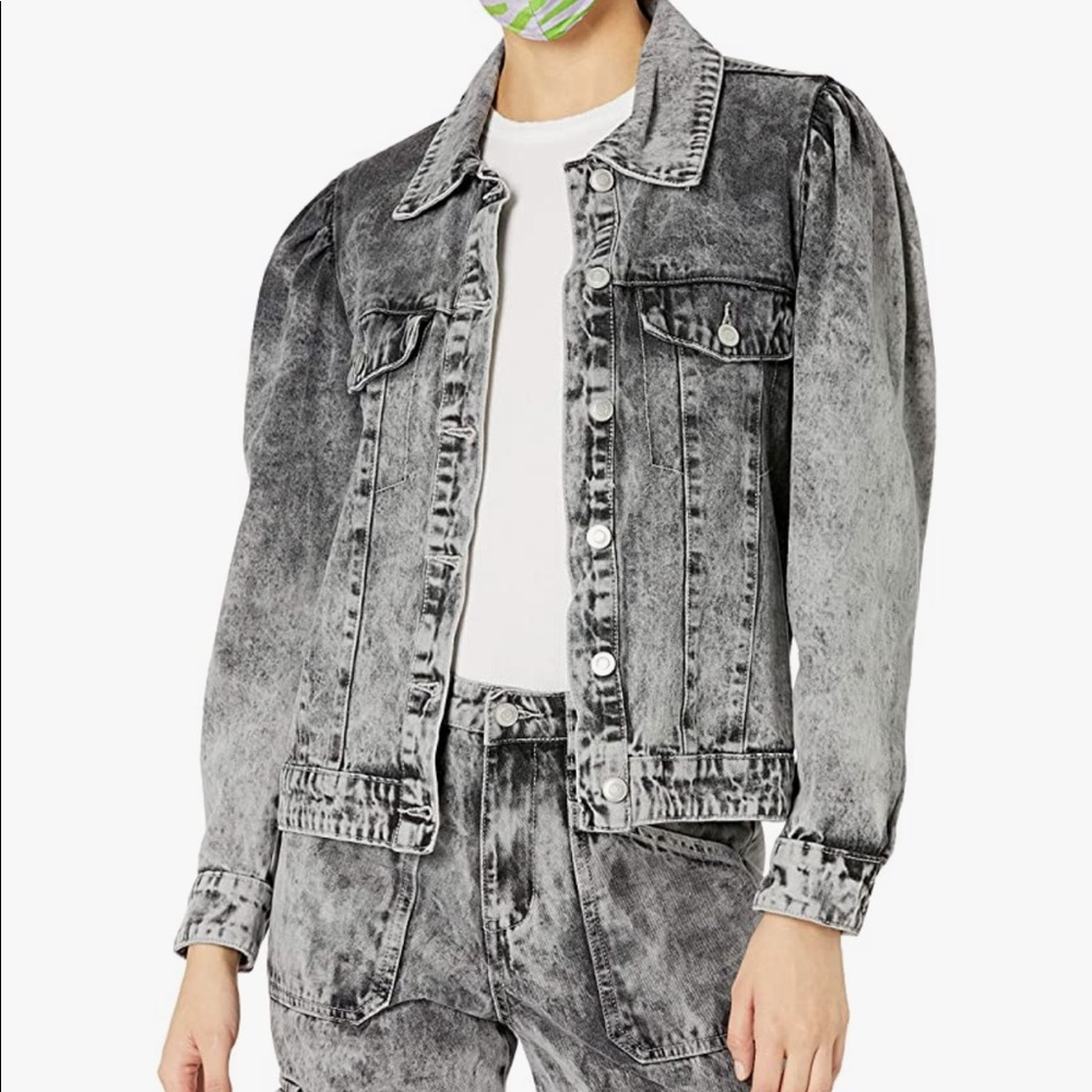 KENDALL + KYLIE Women's Puff Sleeve Denim Jacket
